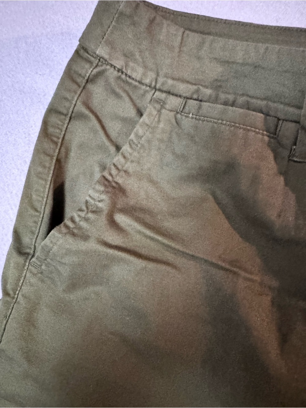 a new day Olive Green Cotton Chino Shorts - Picture 5 of 6